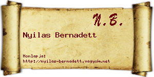 Nyilas Bernadett névjegykártya